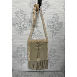 Women’s Fringed 100% Leather Suede Bag